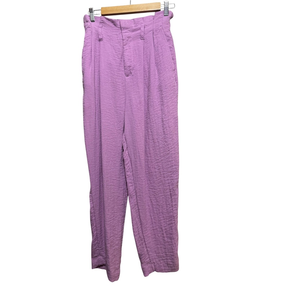 A New Day Tapered Pants Womens Small Purple Excellent Pleated High Rise Lavender